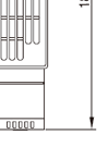 Compact high-performance Fan Heater CR 130 (clip or screw fixing) Dawing