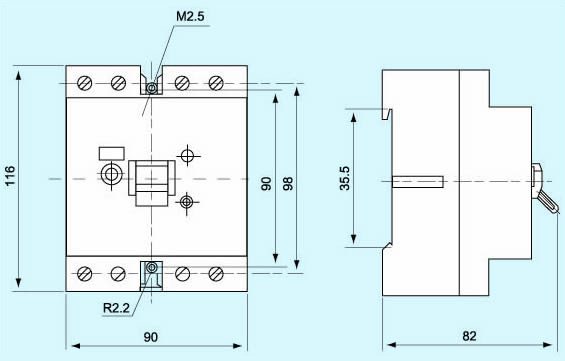 Overall and Mounting Dimensioned Chart